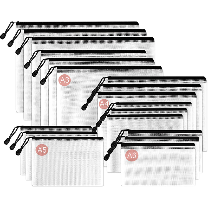 File Folder Hanging - Mesh Rits Opbergtas Documententas Waterdichte map