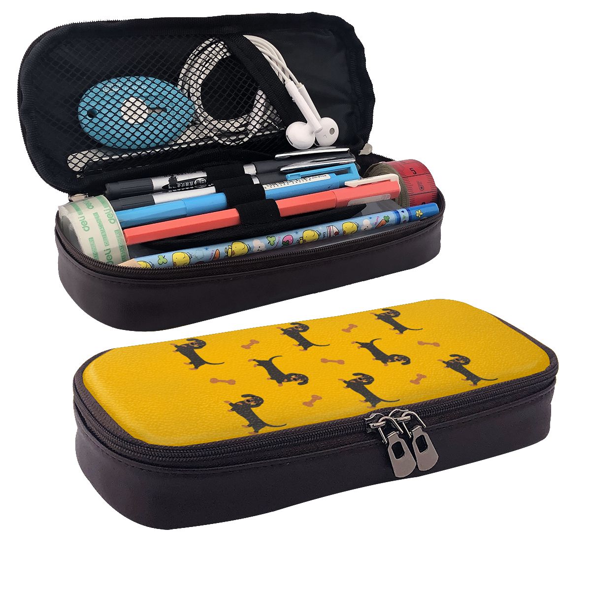 Tan Stationery & Office Supply - Zwart en bruin gekleurde teckel worsthond