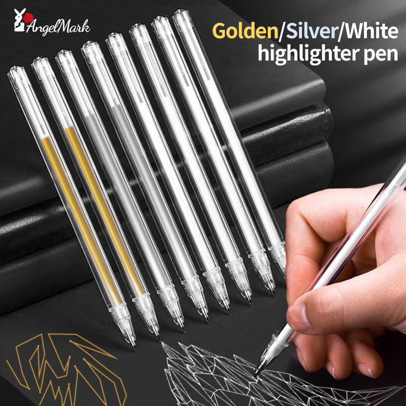 Gel Ink Pen Set - Wit Goud Zilver Klassieke Hoogtepunt Pen