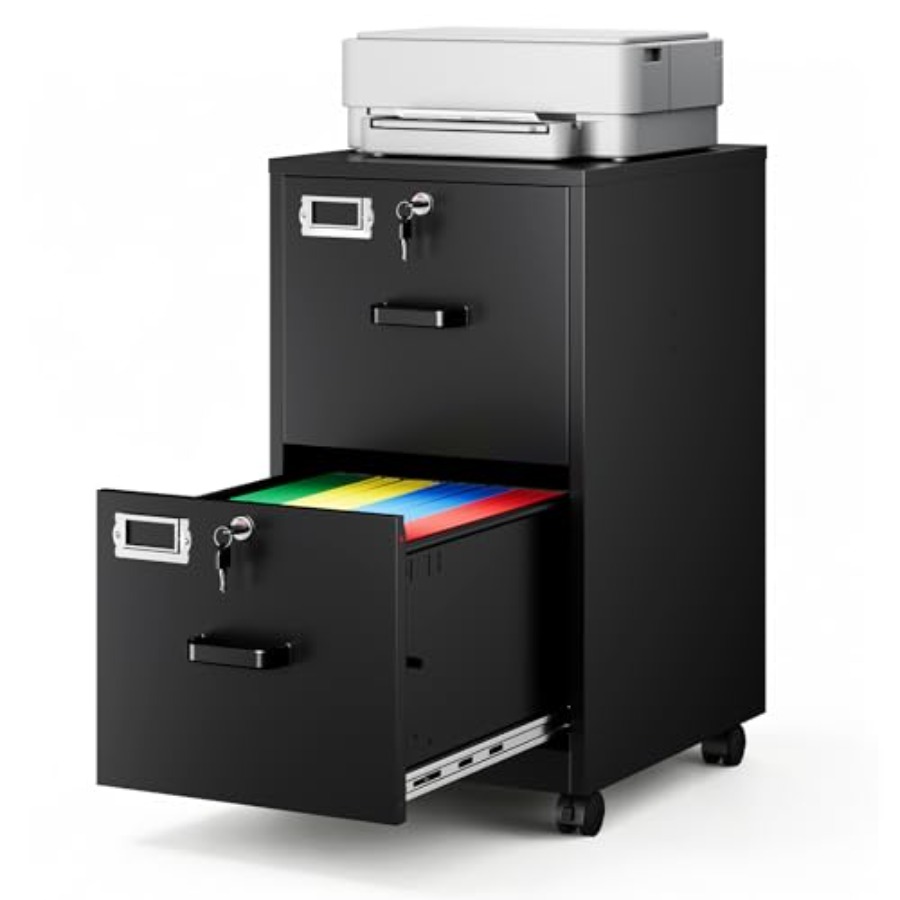 File Folder Hanging - Rolbare archiefkast met 2 laden en