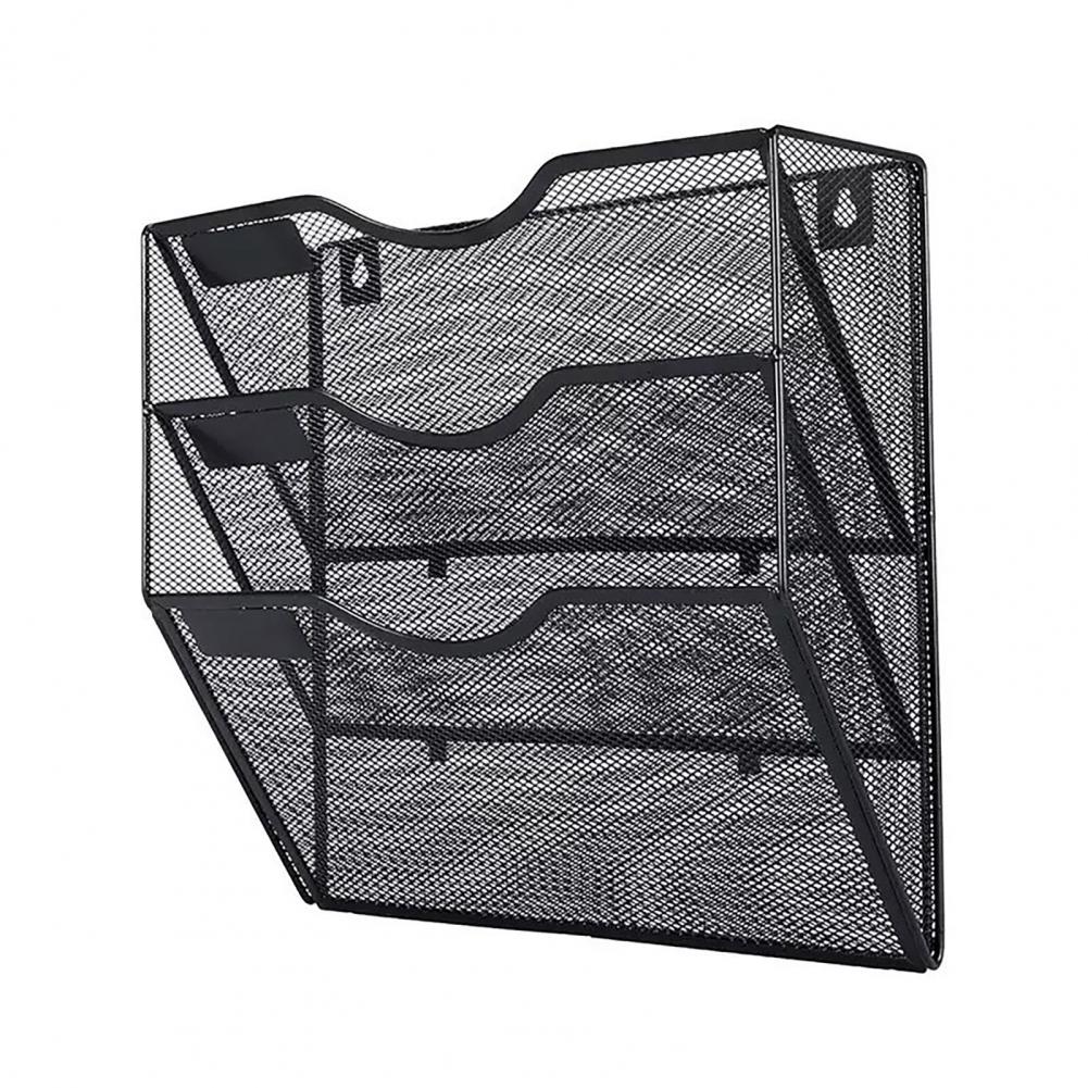 File Folder Hanging - Homeschool Organizer Tray, 3-laags metalen wandorganizer