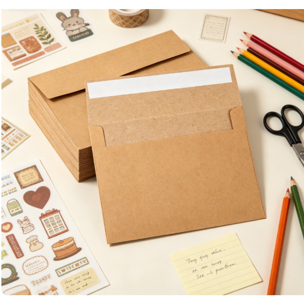Letter Envelope Kraft - 50-pack kraftpapieren enveloppen - 4 x