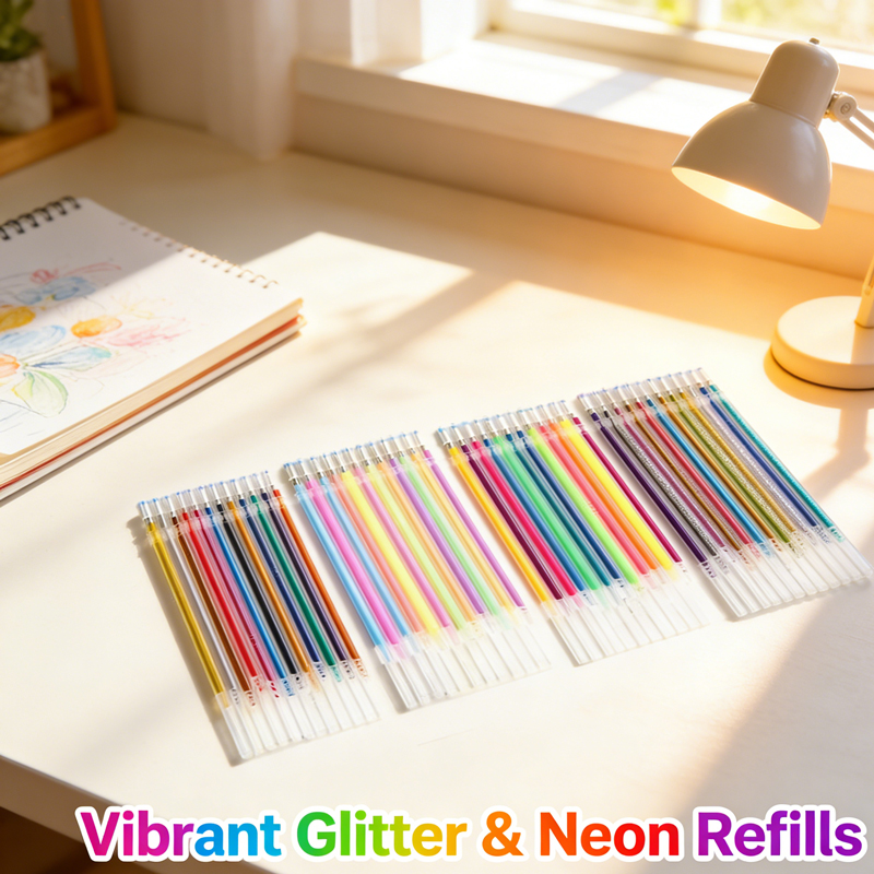 Gel Ink Pen Set - 12-100 Stuks Glitter Pen Vullingen Set