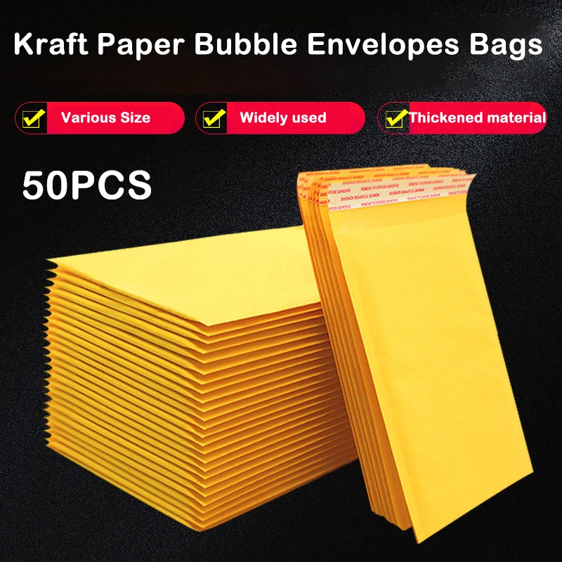 Letter Envelope Kraft - 50 STKS Kraftpapier Bubble Mailers Enveloppen