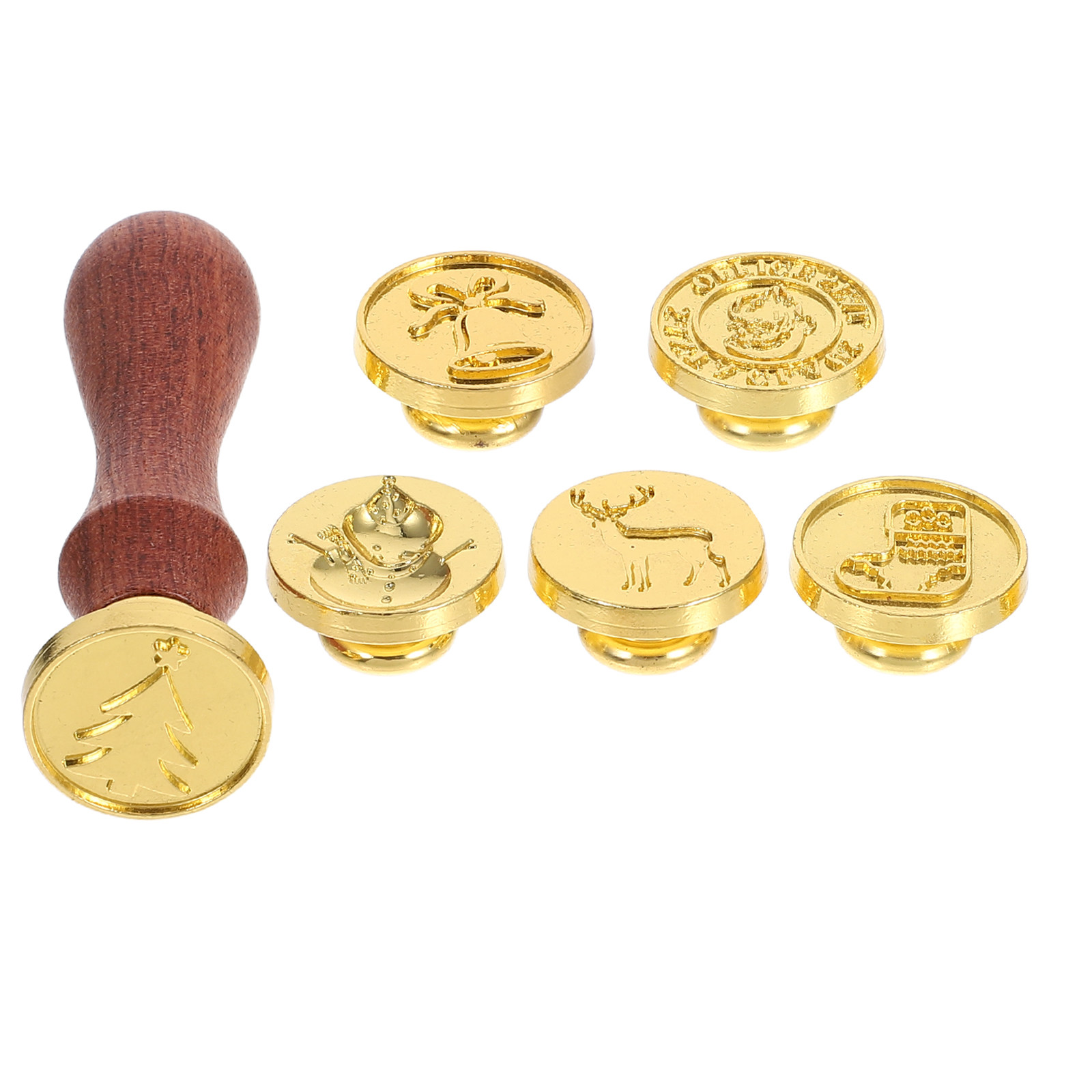 Wax Seal Stamp Kit - 1 set vintage zegelstempelset met kerstmotieven,