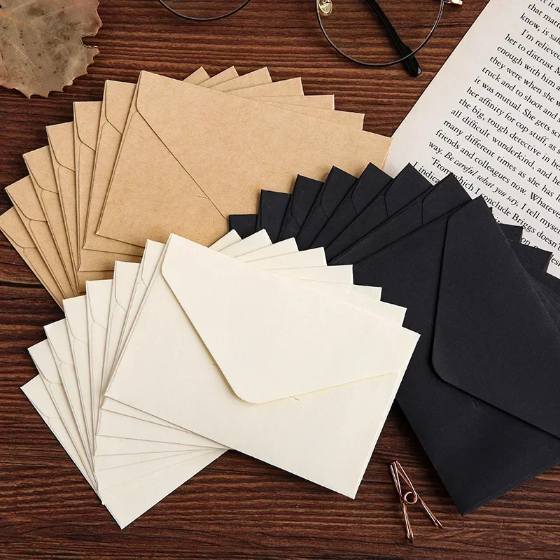Letter Envelope Kraft - 20/40/80PCS Klassieke Wit Zwart Kraft Lege
